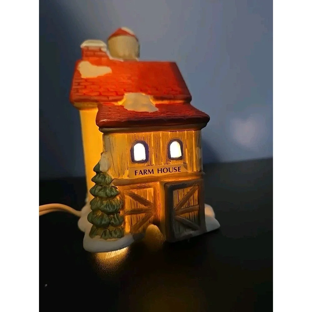 Vintage Christmas Village House Light 